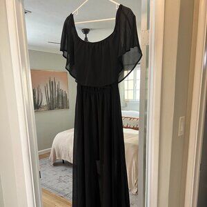 Baltic Born - Victoria Black Off Shoulder Maxi Dress XL